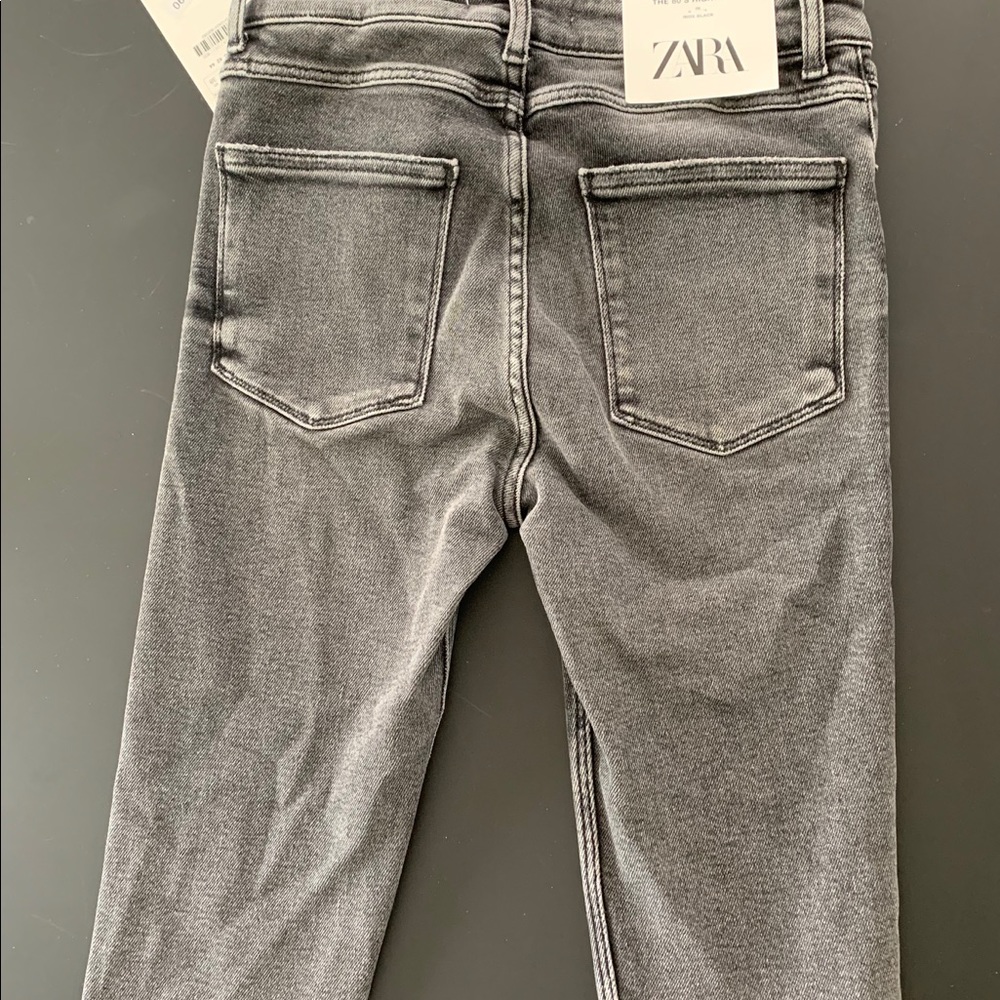 Zara dark gray high rise jeans - Picture 4 of 5